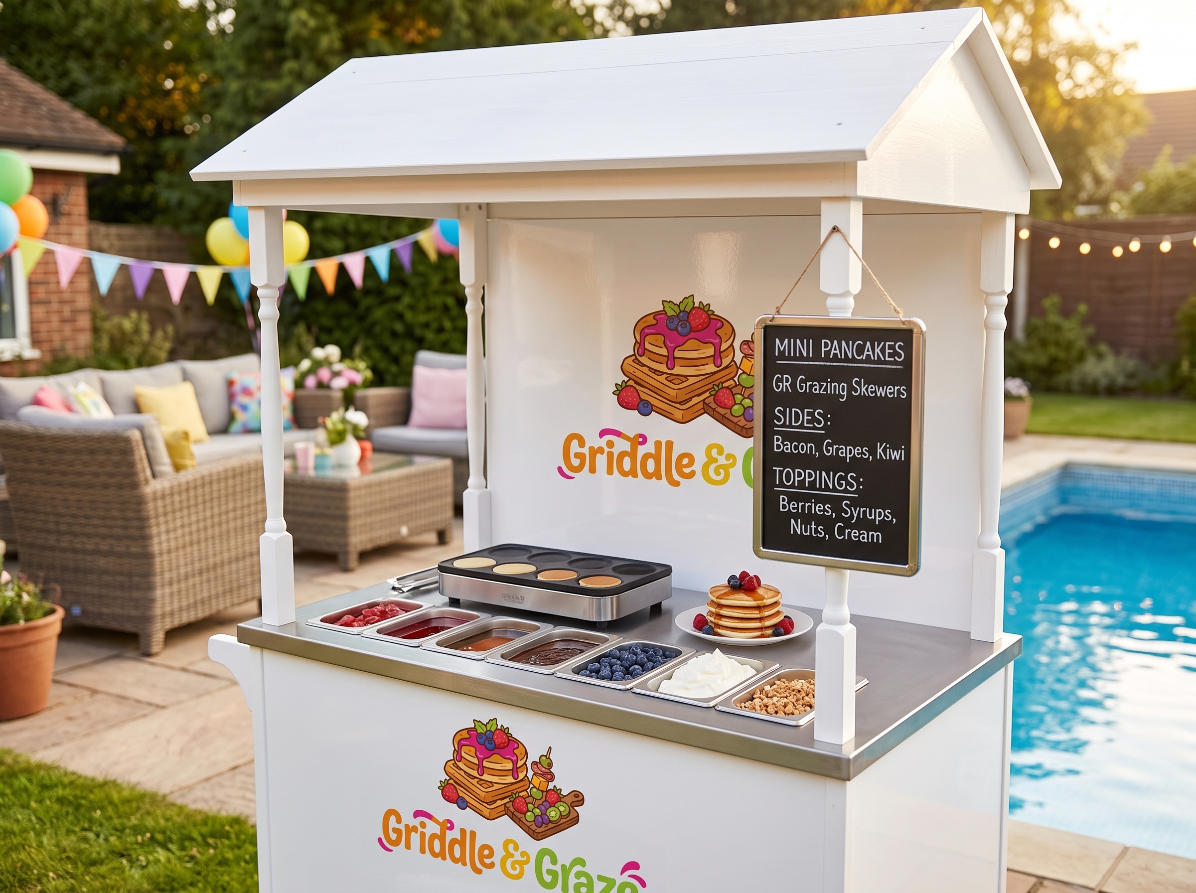 Pancake stacks on the Griddle & Graze cart